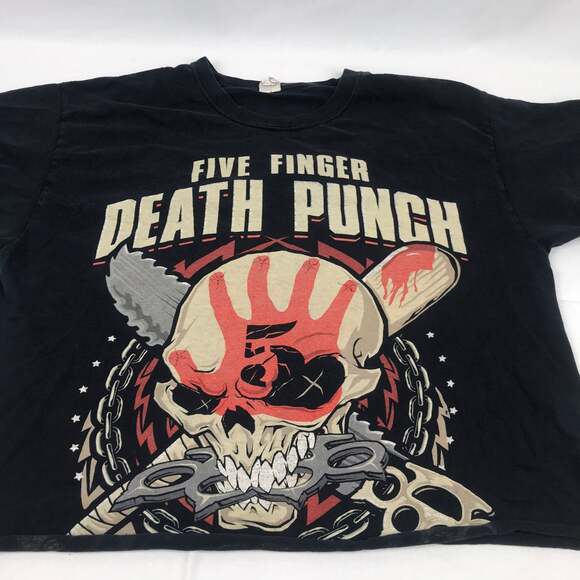Five Finger‎ Death Punch crop top distres - Picture 2 of 4